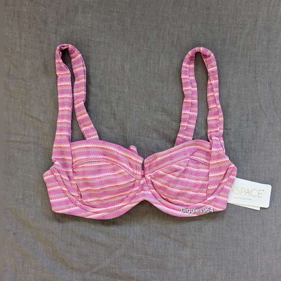 L*Space Camellia Cabana Bikini Set Electric Pique - Picture 3 of 8